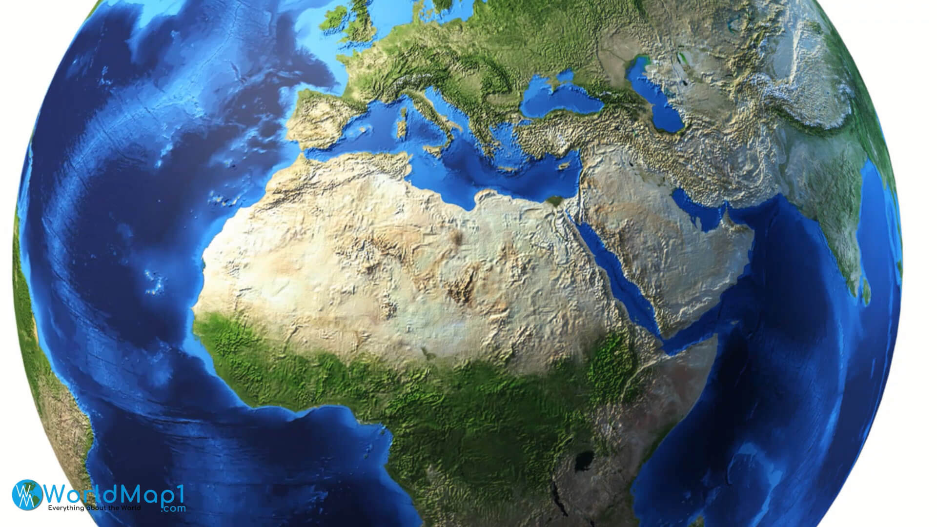 Africa Satellite Image Map
